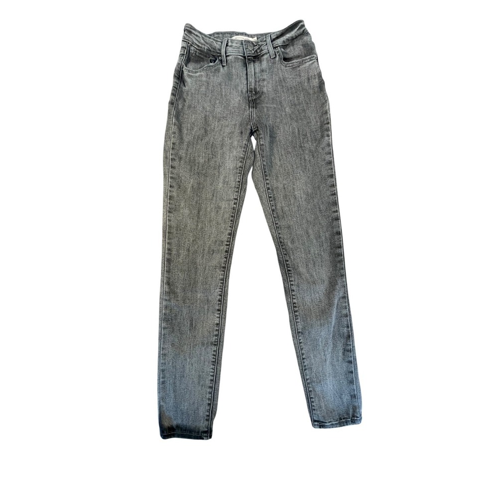 Levi's 721 High Rise Skinny Jeans Women 26x30 Gray Denim Cotton Stretch Slim Fit